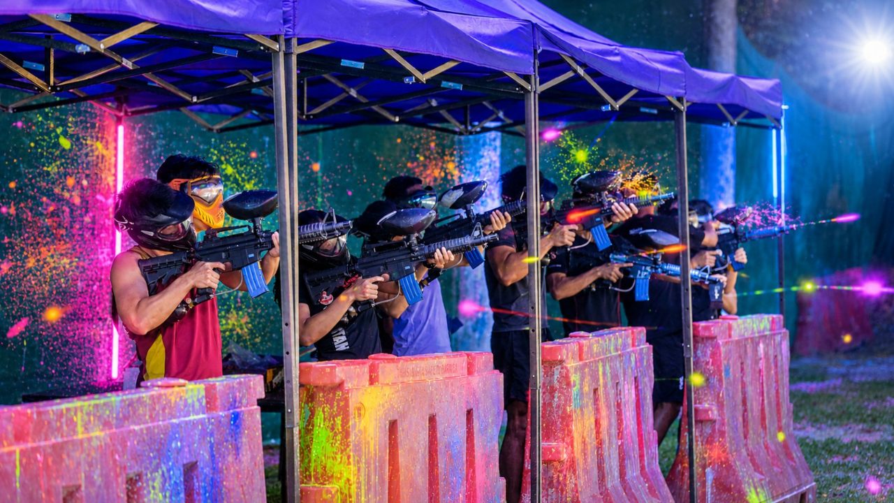 Night Shooting at Crossfire Paintball Arena